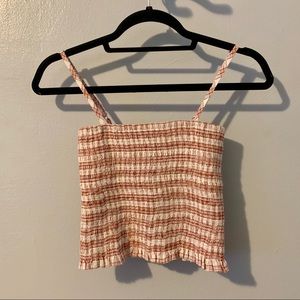 ☀️Forever 21 Scrunched Red and White Tank Top